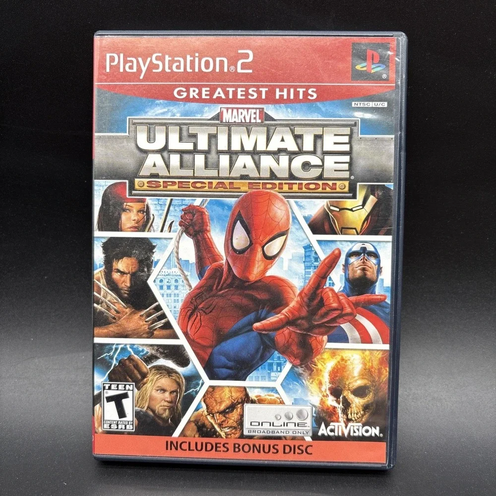 Marvel Ultimate Alliance Special Ed PS2 Games GH + Bonus Disc - Complete CIB